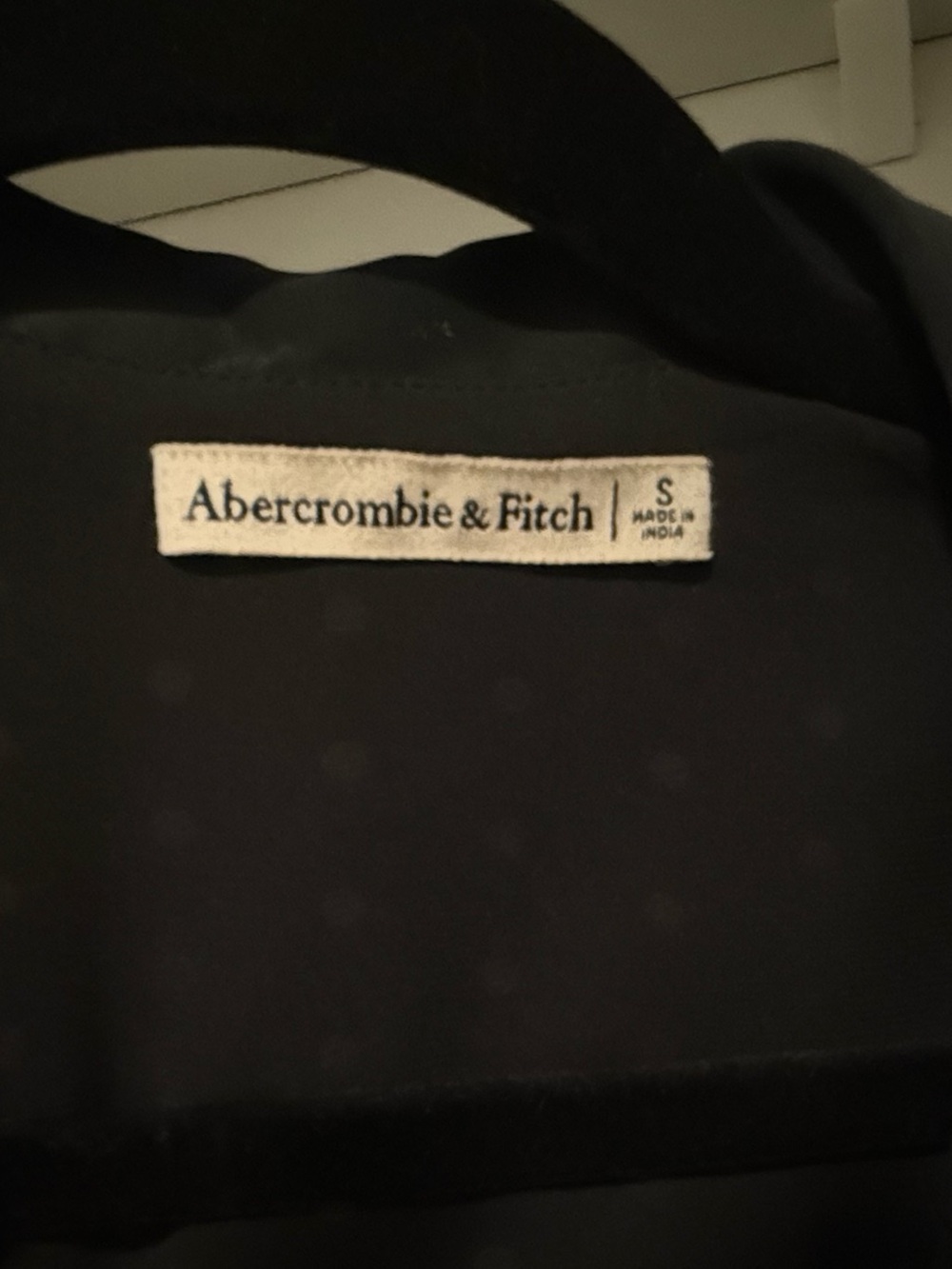 Abercrombie & Fitch Black Polka Dot Wrap Mini Dress | Size Small - Picture 3 of 3